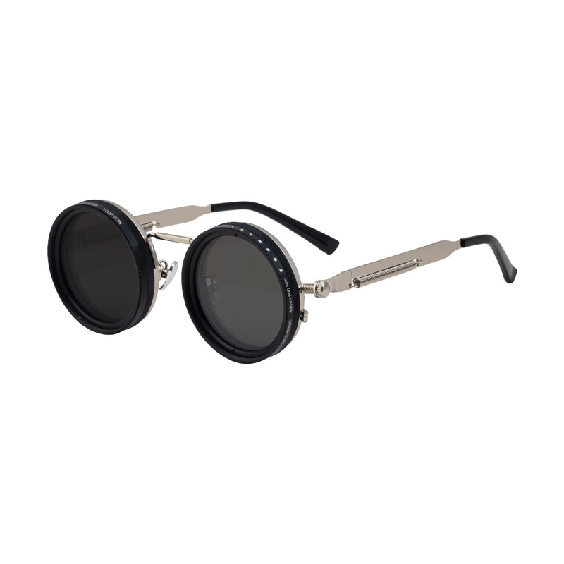 Fishing Sunglasses Polarized - Vintage Round Mens ND9 Adjustable Dimming