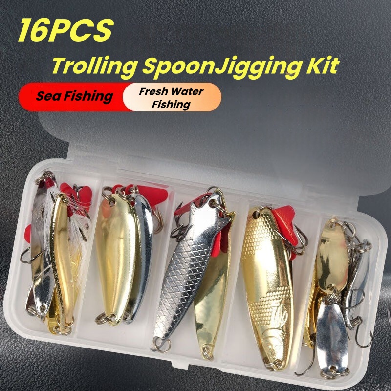 Fishing Lure Kit 16 Pcs Sets T - đánh giá và giá Fishing Belt