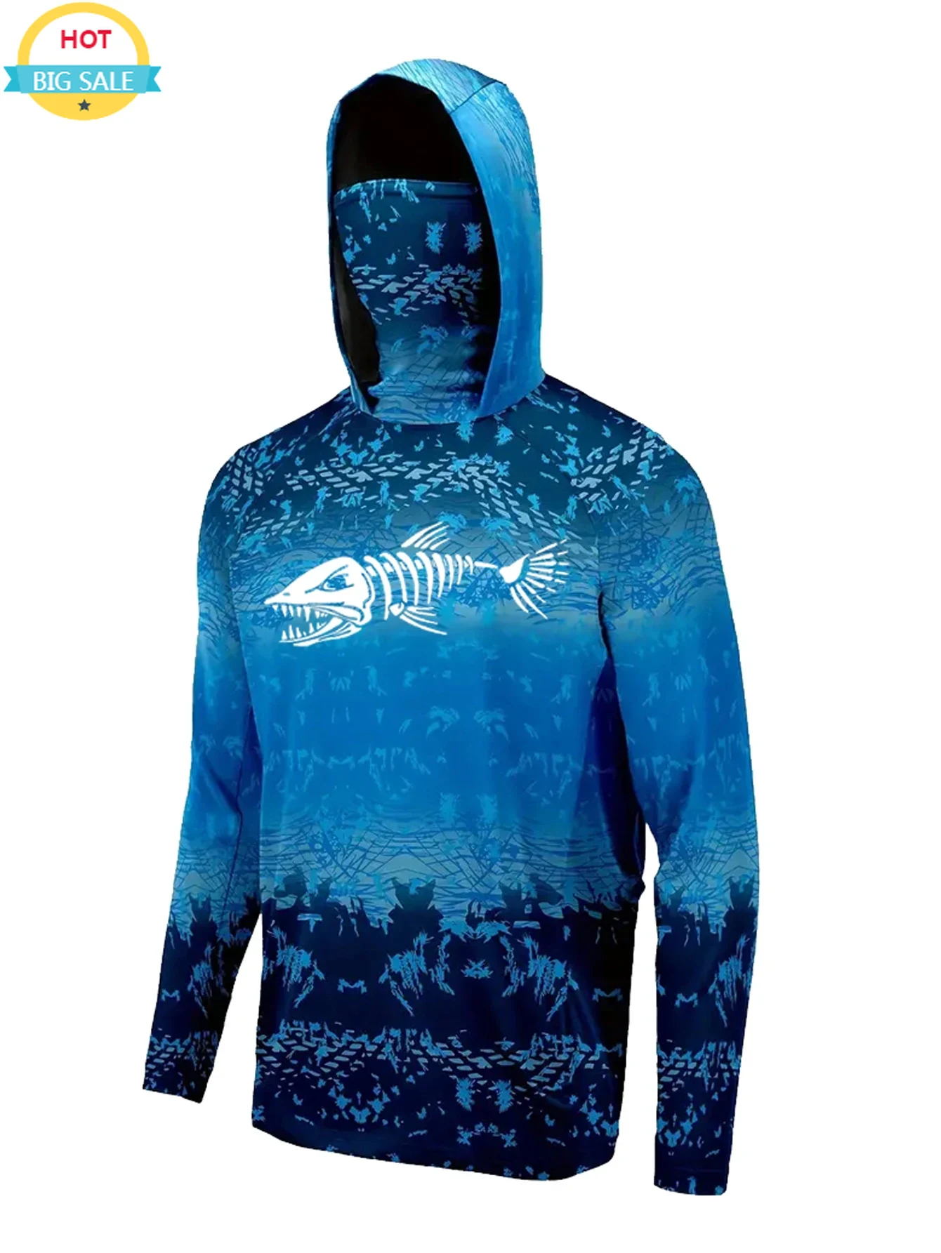 UPF 50+ Hooded Fishing Clothes - đánh giá và giá Fishing Mask Sun Protection