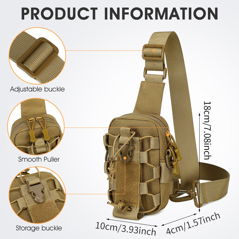 Tactical Sling Front Chest Bag - đánh giá và giá Fishing Belt